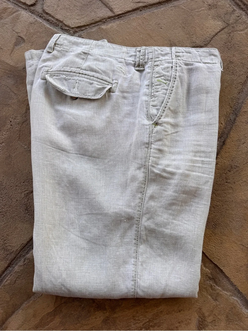 Tommy Bahama Relax Men’s 40x32 100% Linen Pants Beige Resort Casual